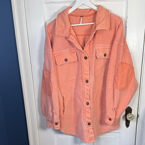 Free People We the Free Ruby Fleece Shirt Jacket W2126 Sz Large - Picture 4 of 11